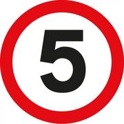 5mph Round Sign